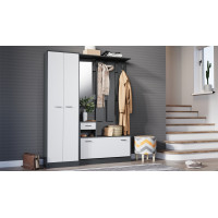                     Прихожая Интер Антрацит/Белый (SM)