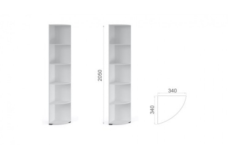 Прихожая Йорк Угловое окончание Белый жемчуг										