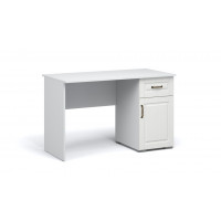              Система Лацио Стол письменный 120 1д 1ящ Белое дерево (ручка бронза)
