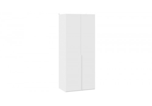 Шкаф для одежды (580) с 2 глухими дверями «Порто» Белый Жемчуг, Белый софт