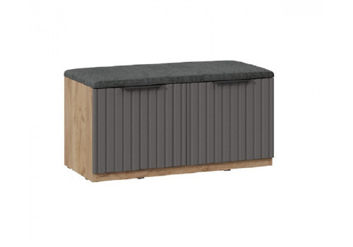 Тумба для обуви «Хилтон» Исп.2.2 - 303.008.000 Дуб Крафт золотой, Графит матовый