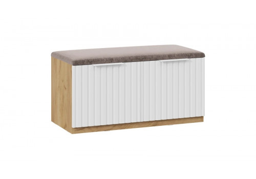 Тумба для обуви «Хилтон» Исп.2.2 - 303.008.000 Дуб Крафт золотой, Белый матовый