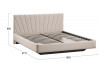 Кровать без ПМ «Эвори» Тип 1 (без подъемного механизма) Велюр Confetti Cream