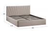 Кровать с ПМ «Эвори» Тип 1 (с подъемным механизмом) с заглушиной Велюр Confetti Smoke