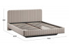 Кровать без ПМ «Шелли» Тип 1 (без подъемного механизма) Велюр Confetti Smok