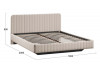 Кровать без ПМ «Шелли» Тип 1 (без подъемного механизма) Велюр Confetti Cream