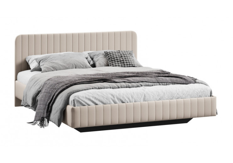 Кровать без ПМ «Шелли» Тип 1 (без подъемного механизма) Велюр Confetti Cream
