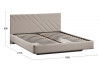 Кровать без ПМ «Кевия» Тип 1 (без подъемного механизма) Велюр Confetti Smoke