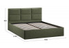 Кровать с ПМ «Стелла» Тип 1 с заглушиной Микровелюр Jercy Deep Green
