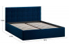 Кровать с ПМ «Джоли» Тип 1 (с подъемным механизмом) с заглушиной Велюр Confetti Blue