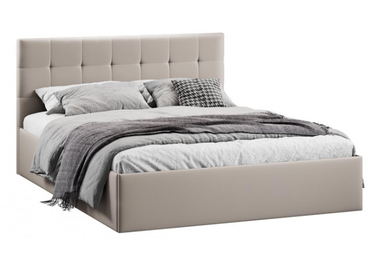 Кровать с ПМ «Джоли» Тип 1 (с подъемным механизмом) с заглушиной Велюр Confetti Smoke