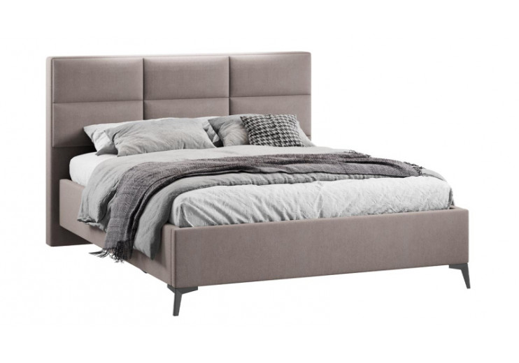 Кровать с ПМ «Делана» (с подъемным механизмом) Велюр Мокко темный