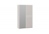 Шкаф-купе с 1 глухой и 1 зеркальной дверями «Оскар Хилтон» Ручка белая, Кашемир, Кашемир сатин