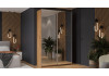 Шкаф-купе с 2 зеркальными дверями «Оскар» Ручка серебро, Дуб Крафт золотой