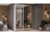 Шкаф-купе с 3 зеркальными дверями «Оскар» Ручка белая, Кашемир