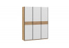 Шкаф-купе с 3 глухими дверями «Оскар Скания» Ручка черная, Дуб Крафт золотой, Белый снег, Дуб тортугга