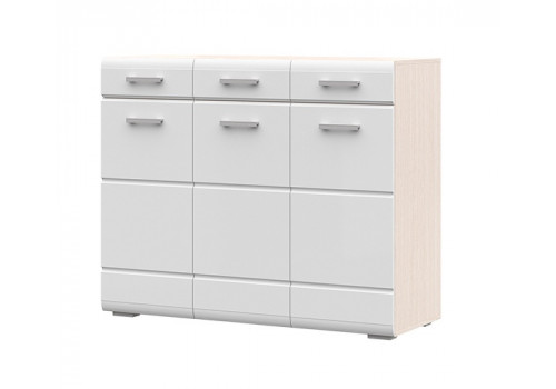 Комод Симба дуб белфорд - белый глянец